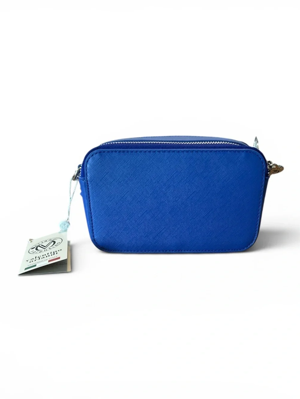 Valentino Orlandi Blue Camera Bag with Adjustable Crossbody Strap